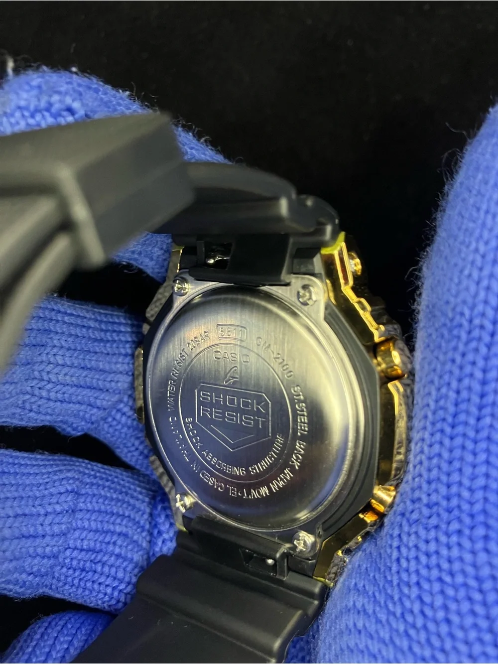 Custom G Shock Gold and Black Style Gm2100